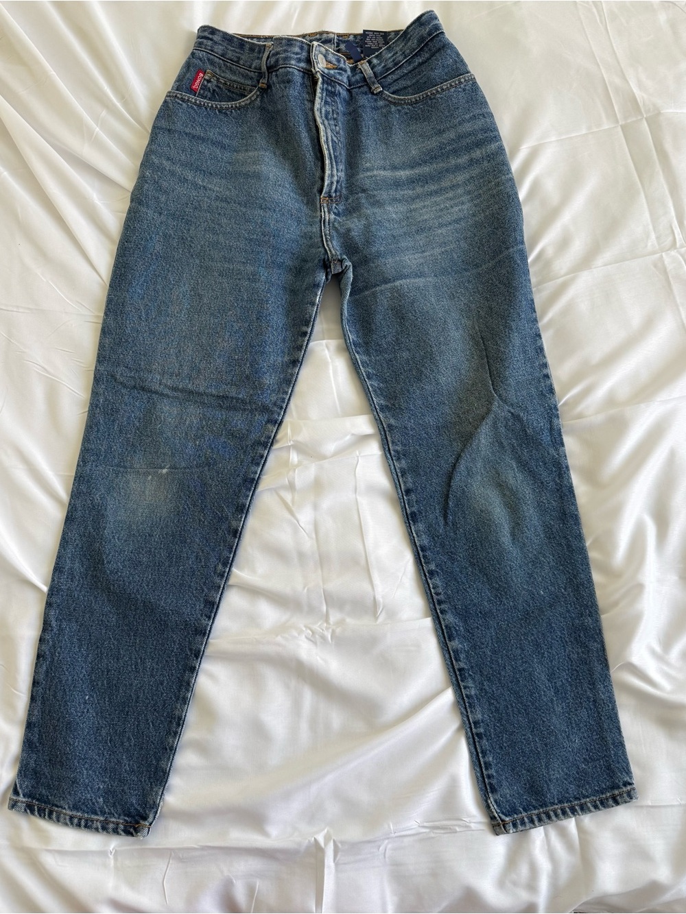 BONGO High-Rise Vintage Wash Jeans in Denim Blue